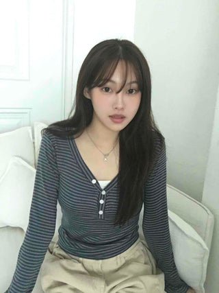 Striped Slim Fit Long Sleeve T-shirt