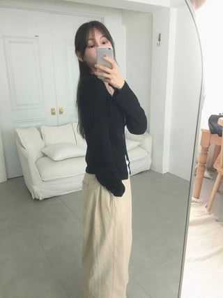 Eyelet Punching Layered Cardigan