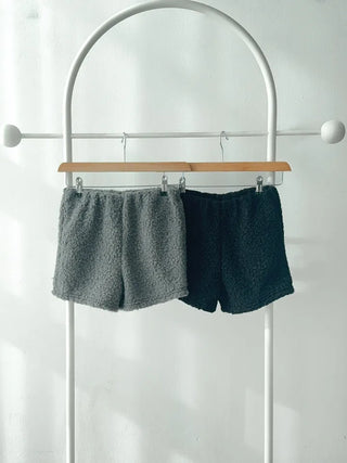 Slim Fit Boucle Elastic Waist Shorts