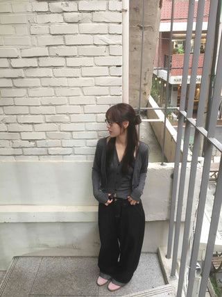 One-piece Halter Layered Long-Sleeve Cardigan