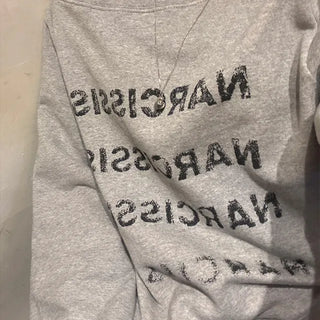 Pony Off-Shoulder Lettering Sweatshirt
