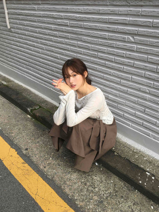 Vintage Cotton Dot Long Sleeve T-shirt