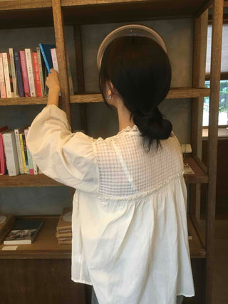 Beige Cotton Linen Blouse