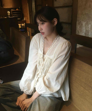 Beige Cotton Linen Blouse