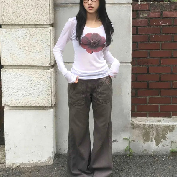 Dark mood bootcut elasticated studded long pants