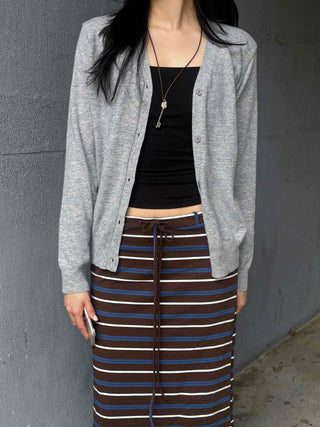 Basic Super Pretty Fit Plain Knit Cardigan