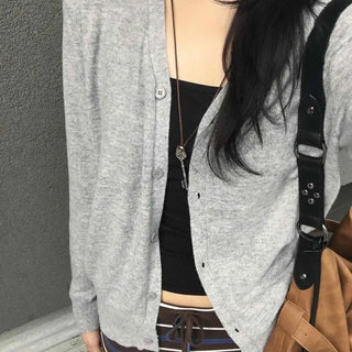 Basic Super Pretty Fit Plain Knit Cardigan