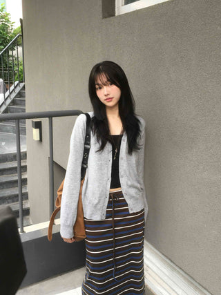 Basic Super Pretty Fit Plain Knit Cardigan
