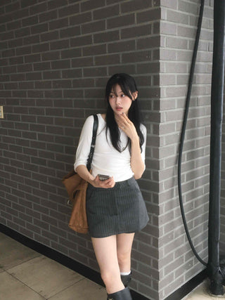 Daily Plain Cotton Long-Sleeve T-Shirt