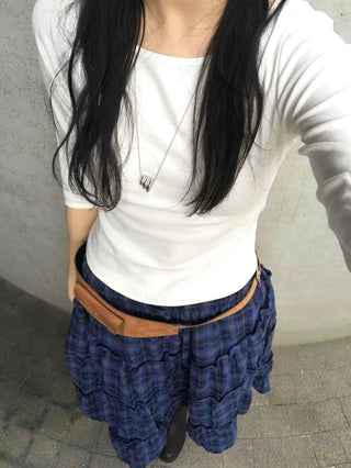 Daily Plain Cotton Long-Sleeve T-Shirt