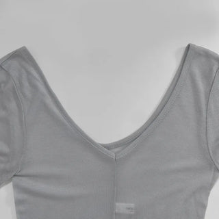 Meloni Tencel See-through Ribbed Slim T-shirt