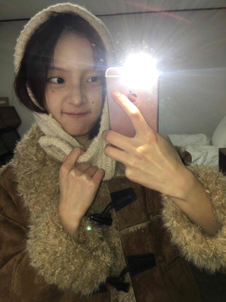 Vintage Fur-Trimmed Toggle Shearling Jacket