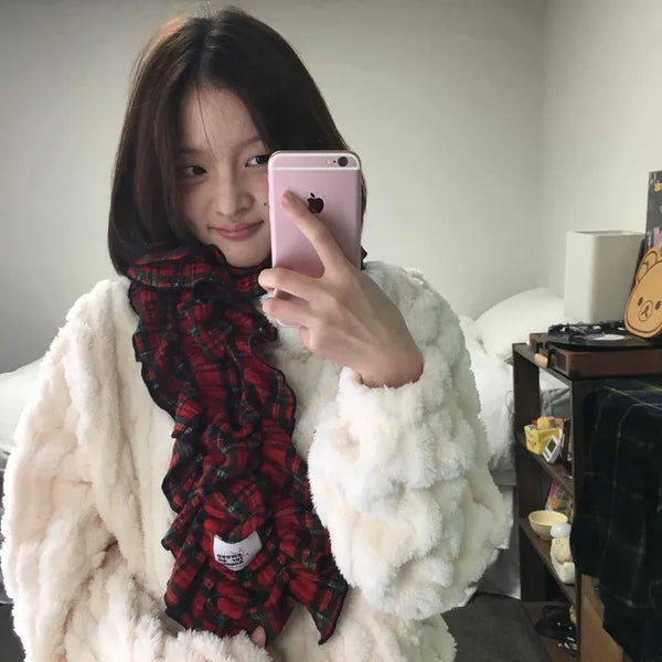 Daily Cozy Fur Loop Half Boa Zip-up