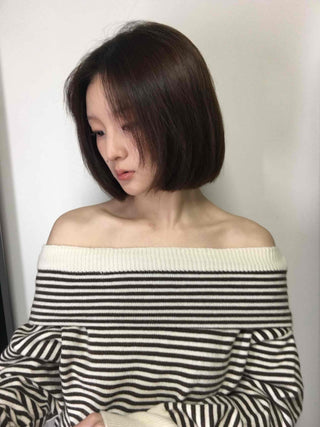 Marine Border Off-Shoulder Loose Fit Knit