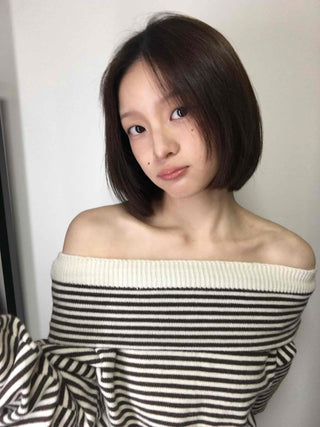 Marine Border Off-Shoulder Loose Fit Knit