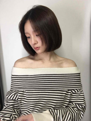 Marine Border Off-Shoulder Loose Fit Knit