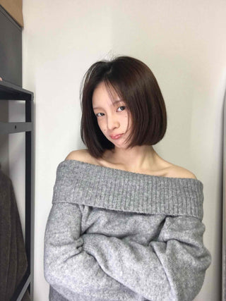 French Wide Collar Off-Shoulder Slim Fit Knit