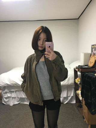Inner Layered Brushed Knit Skinny Shorts