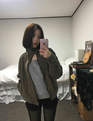Inner Layered Brushed Knit Skinny Shorts