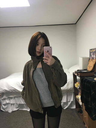 Inner Layered Brushed Knit Skinny Shorts