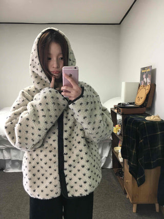 Oversized Hooded Duck Down Loose Fit Padded Jumper