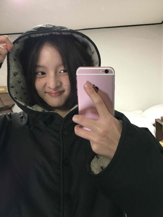 Oversized Hooded Duck Down Loose Fit Padded Jumper