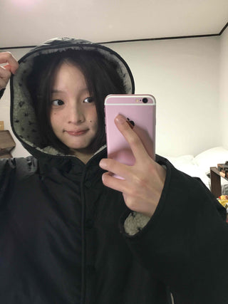 Oversized Hooded Duck Down Loose Fit Padded Jumper