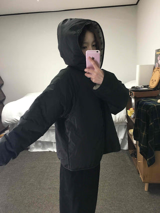 Oversized Hooded Duck Down Loose Fit Padded Jumper