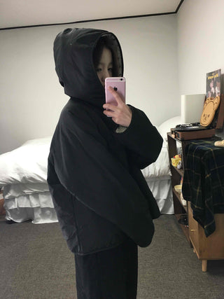 Oversized Hooded Duck Down Loose Fit Padded Jumper