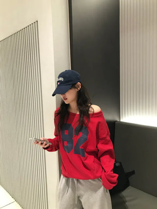 Bico Terry 82 One Off-Shoulder Sweatshirt