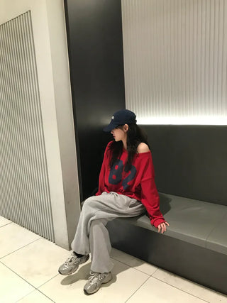 Bico Terry 82 One Off-Shoulder Sweatshirt