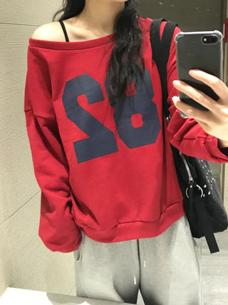 Bico Terry 82 One Off-Shoulder Sweatshirt