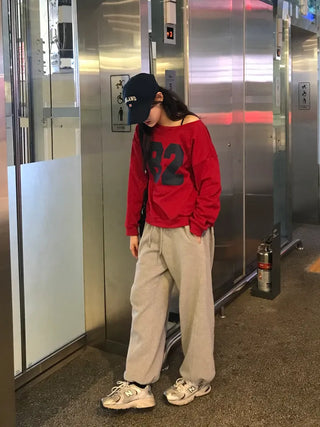 Bico Terry 82 One Off-Shoulder Sweatshirt