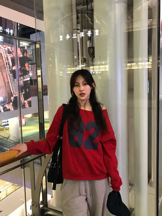 Bico Terry 82 One Off-Shoulder Sweatshirt
