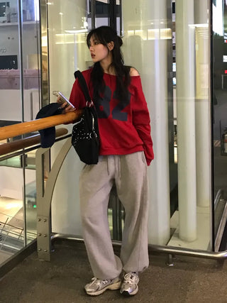 Bico Terry 82 One Off-Shoulder Sweatshirt