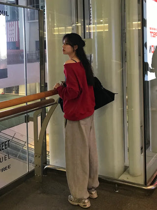 Bico Terry 82 One Off-Shoulder Sweatshirt