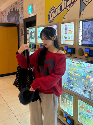 Bico Terry 82 One Off-Shoulder Sweatshirt