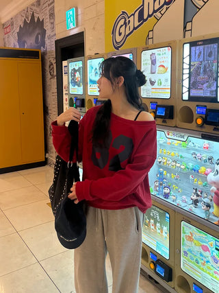 Bico Terry 82 One Off-Shoulder Sweatshirt