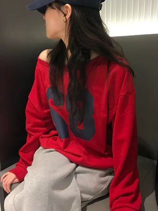Bico Terry 82 One Off-Shoulder Sweatshirt
