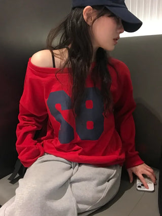 Bico Terry 82 One Off-Shoulder Sweatshirt