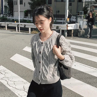 Cable cardigan