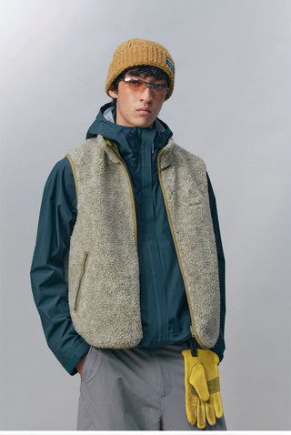 [Monterest] Reversible Fleece Stand Collar Vest