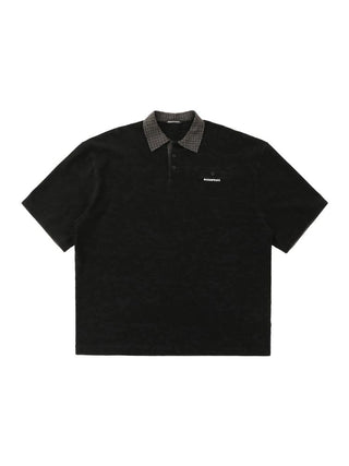 [MASONPRINCE] Check Collar Pique Cotton Polo