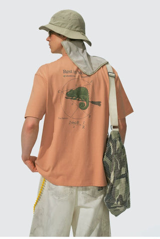 [Monterest] Chameleon Print Relaxed Fit T-Shirt