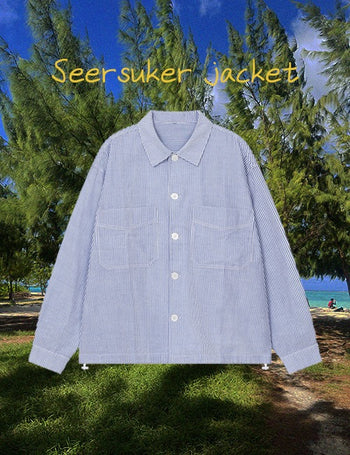 [Summer] Seersucker Shirt Jacket (2 colors)