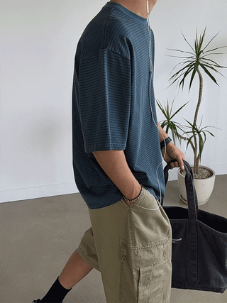 Thames Pigment Stripe 1/2 T-shirt