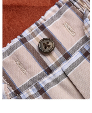 [CULTUM] Piped Plaid Cotton Pajama