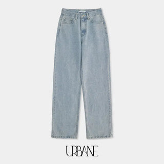 Autumn Days Semi-Wide Wash Denim Pants