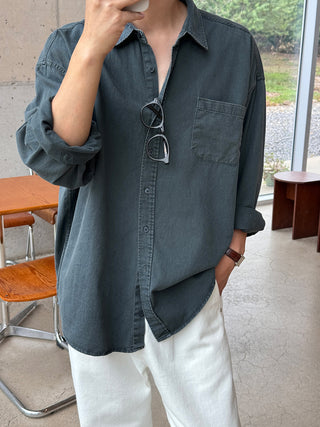 Haze Aging Fade Washed Shirt