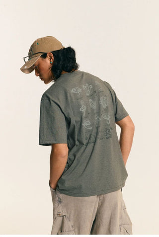 [Monterest] Mushroom Jazz Print Relaxed Tee